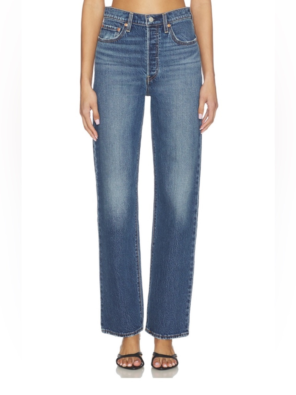 Levi’s Ribcage Full Length Straight Leg Denim Jeans 26 - Picture 1 of 7